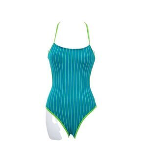 Y2K Green Stripes Swimwear Size: Small